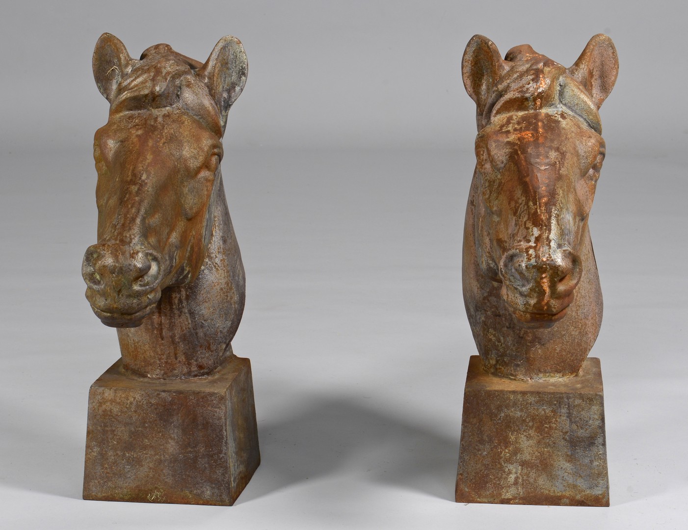 Lot 783: Pair Cast Iron Horse Heads