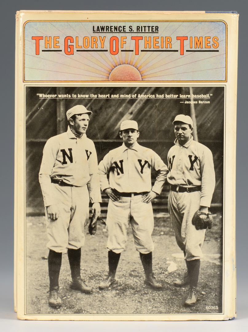 Lot 787: Baseball Themed Book, Glory of Their Times | Case Auctions