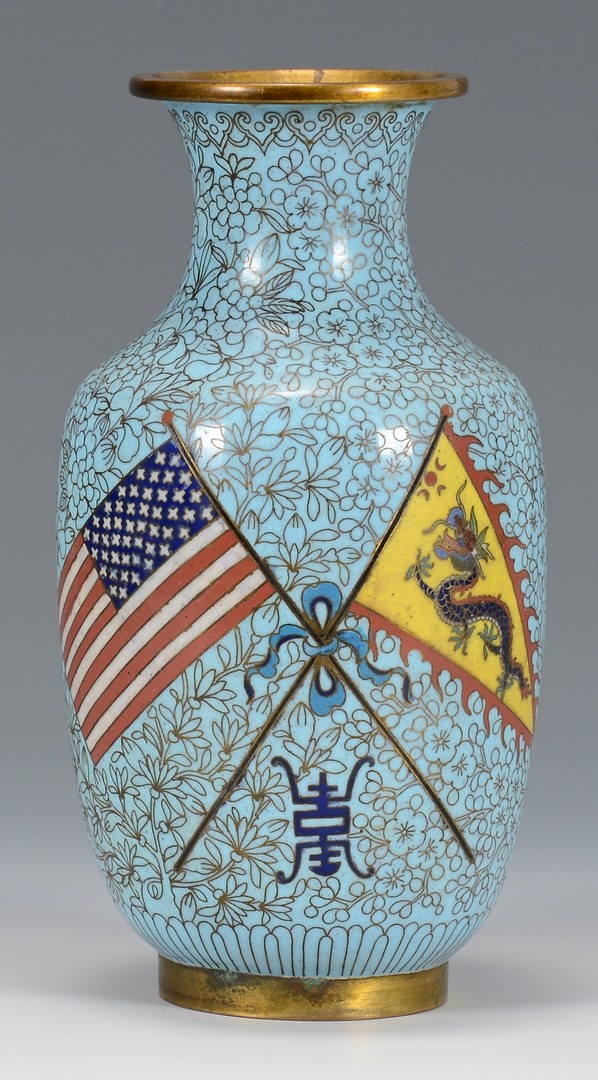 Lot 7: Great White Fleet Chinese Cloisonne Vase