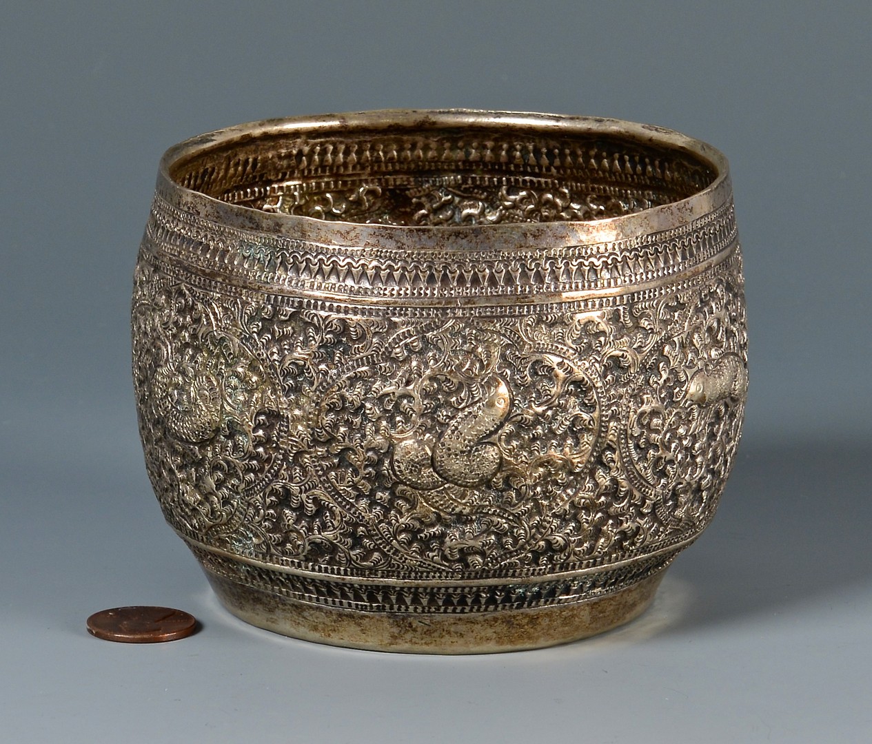 Lot 803: Persian Silver Bowl