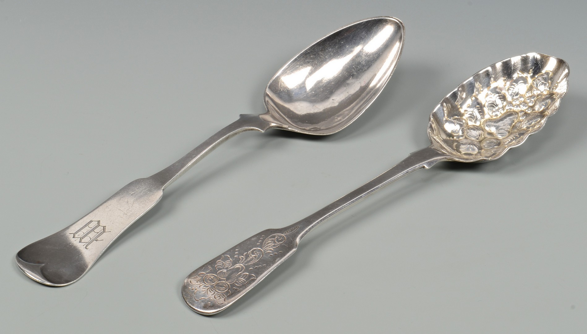 Lot 831: 5 Sterling Serving Spoons