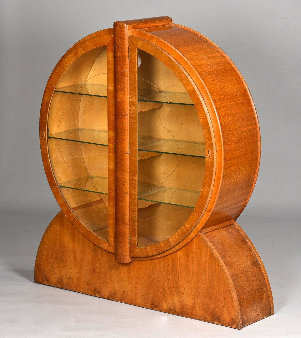 Lot 837: Art Deco Circular Display Cabinet