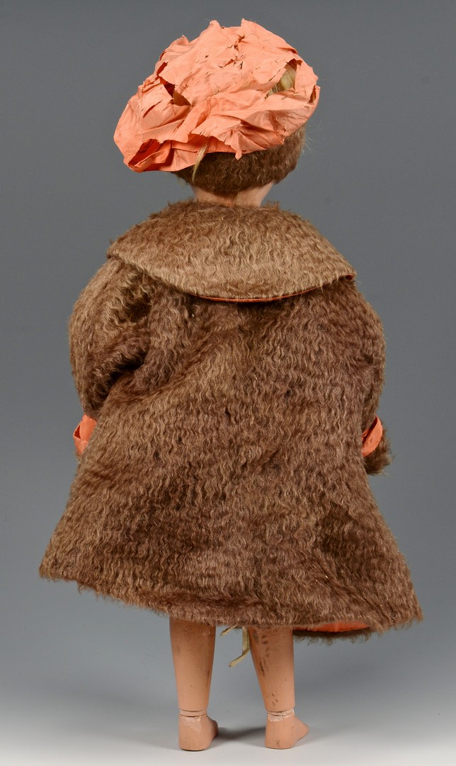 Lot 849: Schoenhut Child Doll w/ Mohair Coat