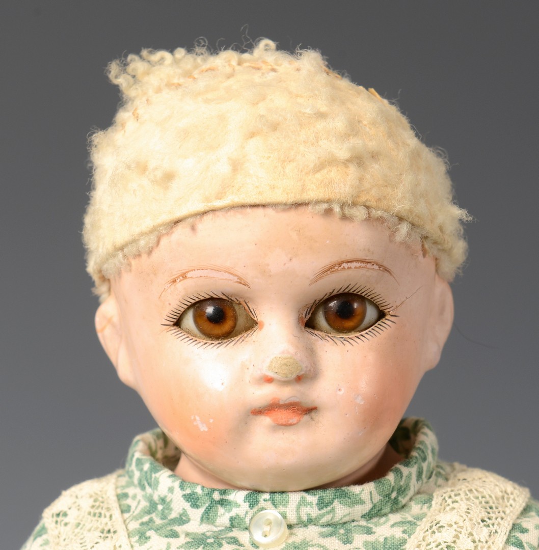 Lot 850: Pair French Bisque Dolls, 1 poss. Bru