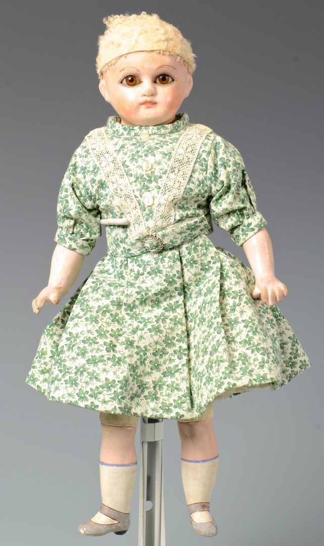 Lot 850: Pair French Bisque Dolls, 1 poss. Bru