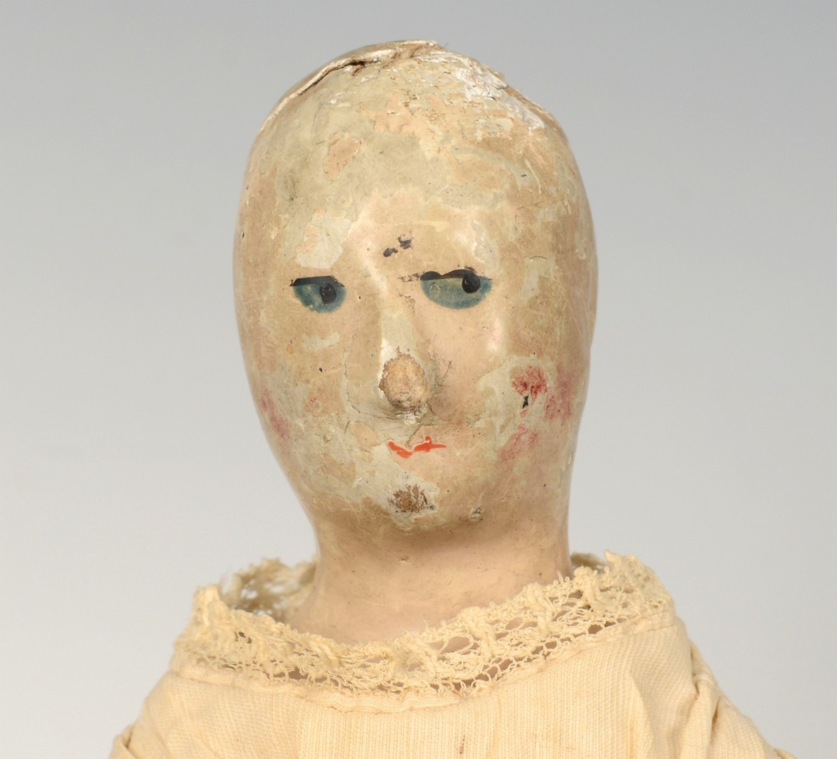 Lot 851: 19th Century Dolls: 1 porcelain, 2 wood