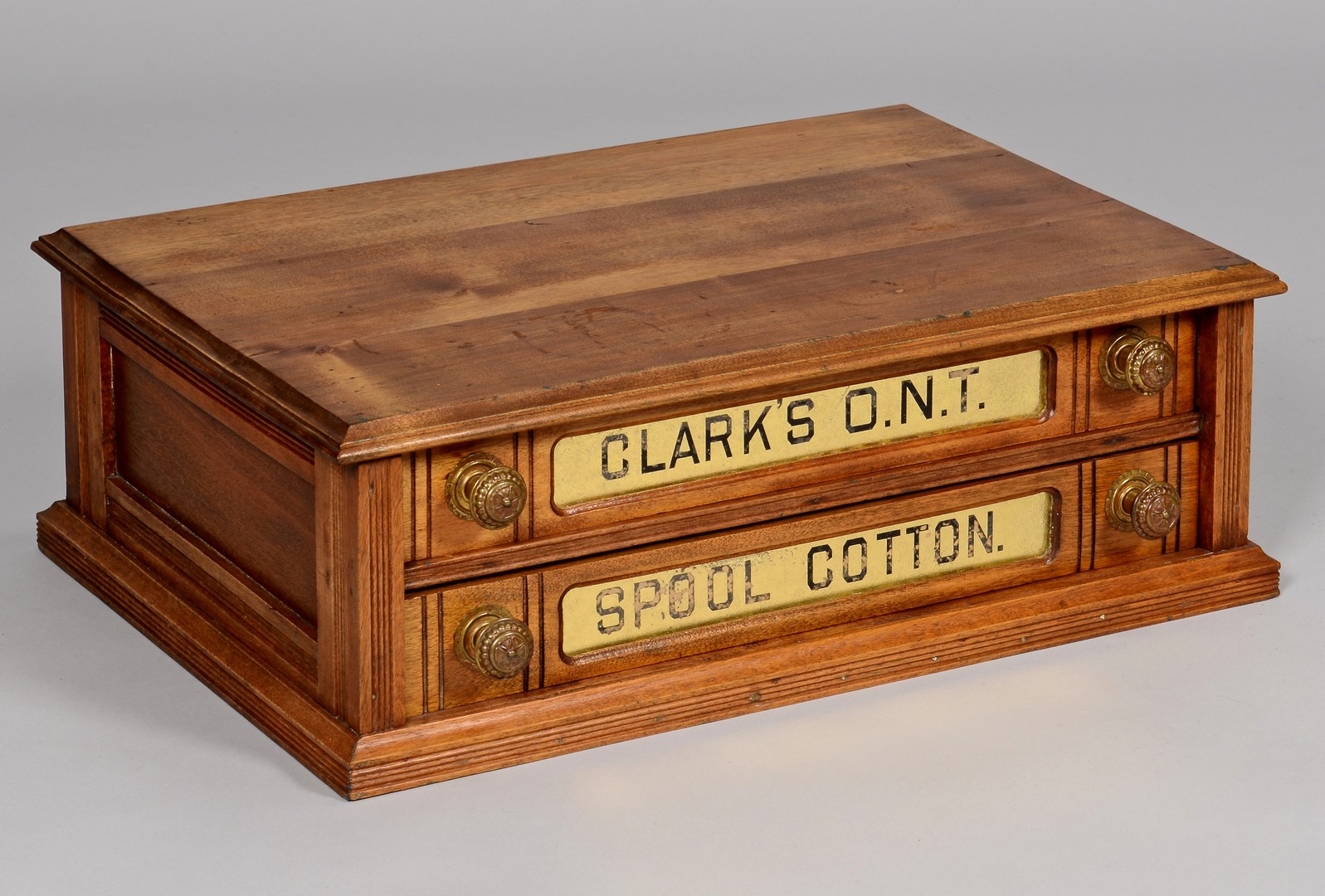 Lot 861: Two Clark's Advertising Spool Cabinets