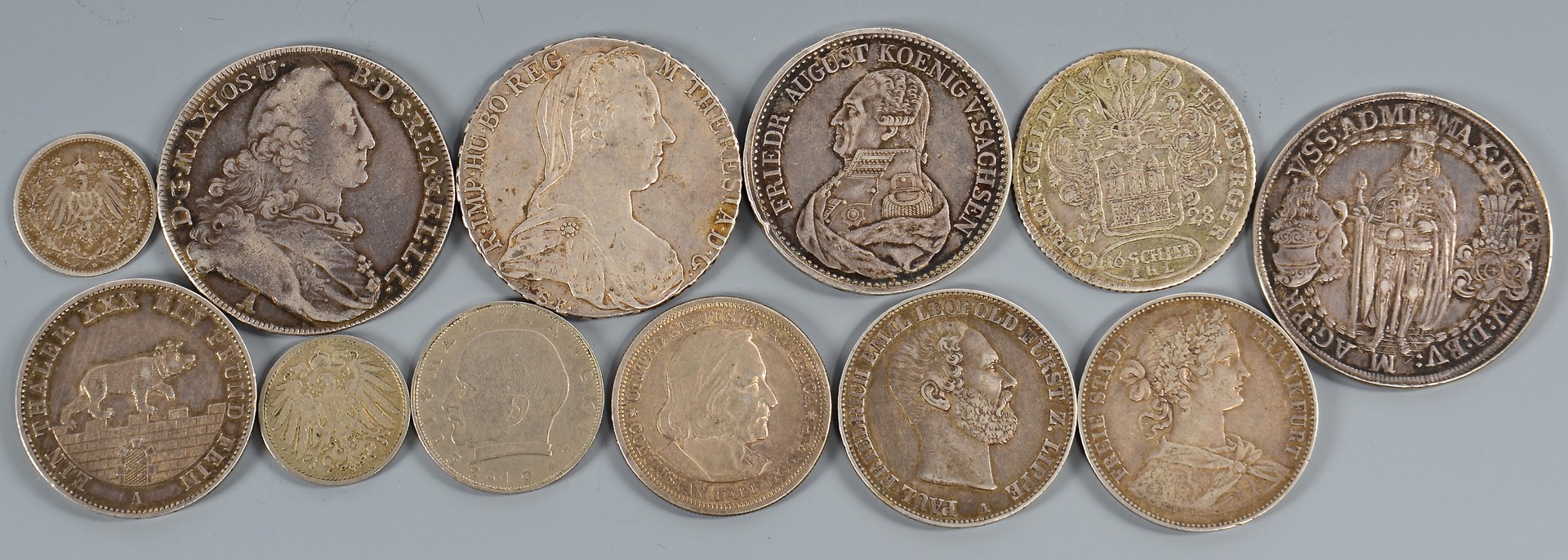 Lot 896: Group of 11 German Coins & 1 other