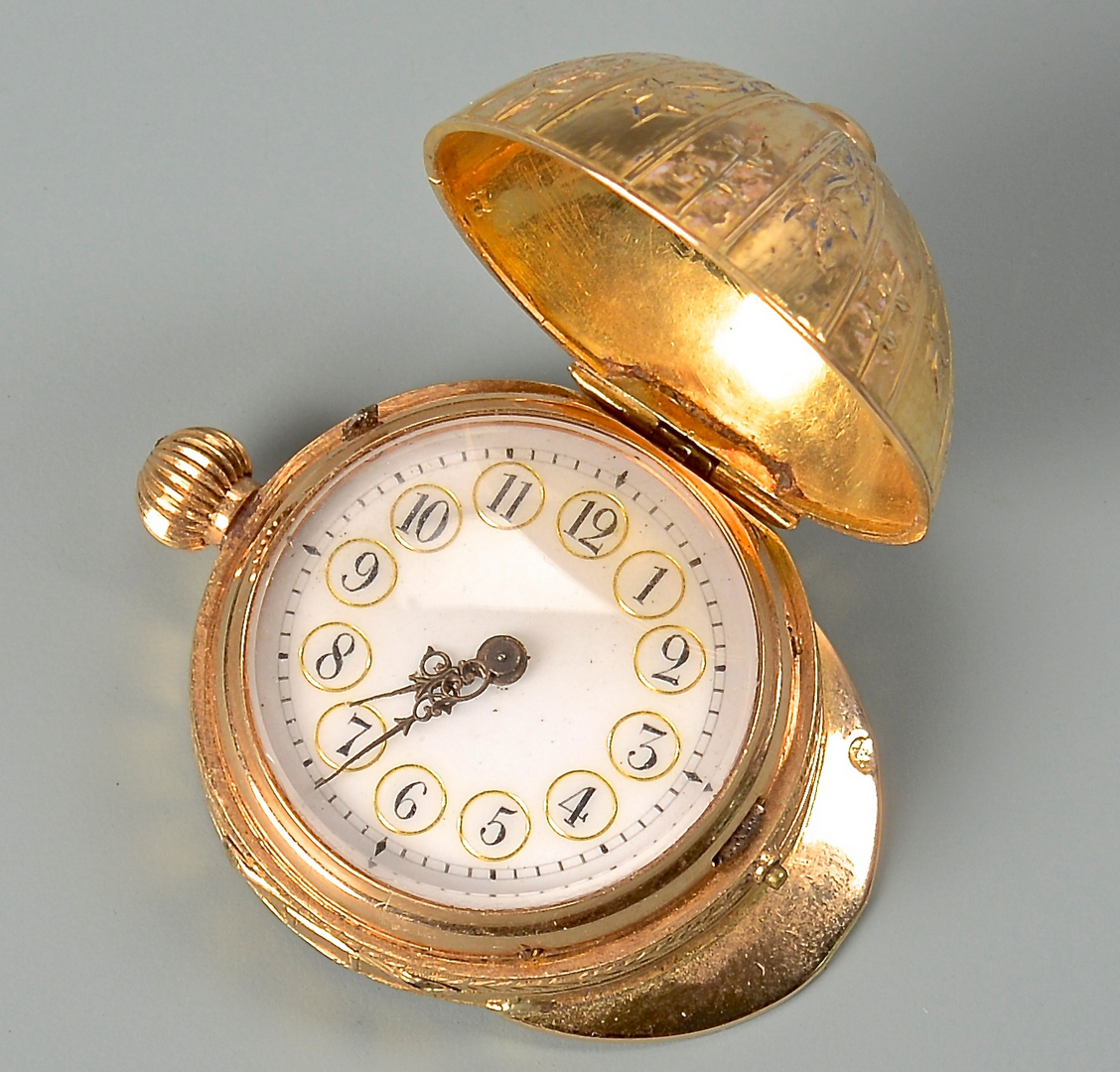 Lot 89: French 18K Equestrian Pocket Watch | Case Auctions