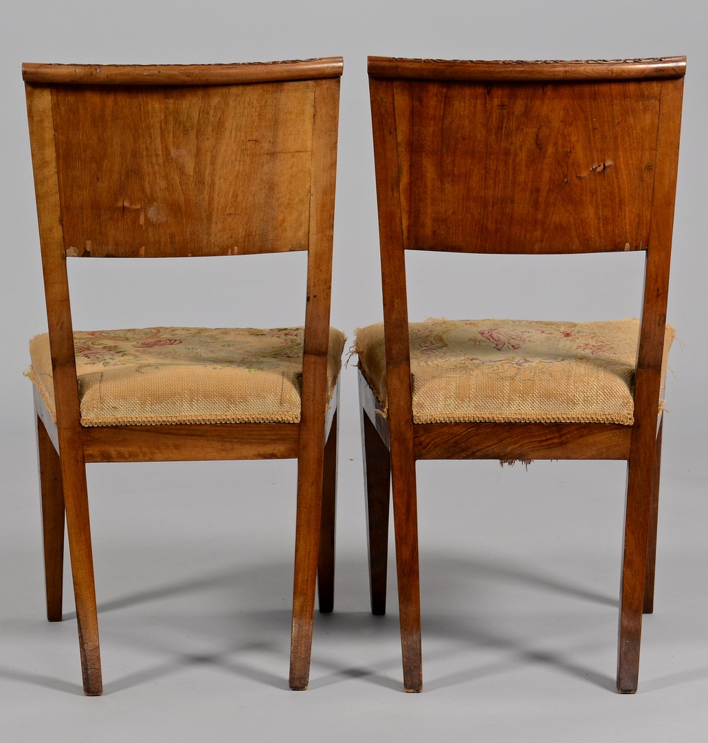 Lot 99: Pair European Marquetry Side Chairs