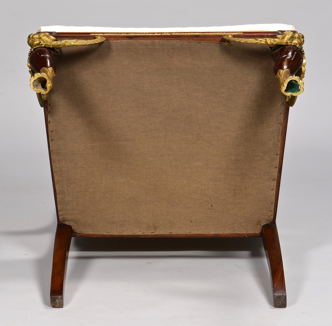 Lot 112: French Empire Armchair with Bronze Mounts