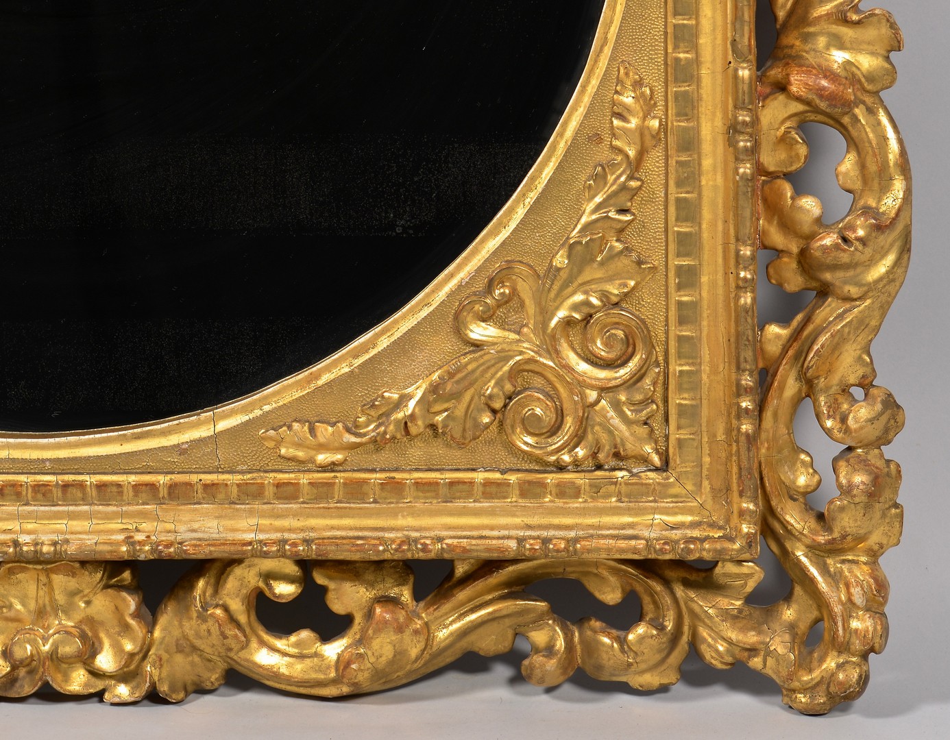 Lot 115: Large Gilt Carved Rococo Mirror, attrib. Italian