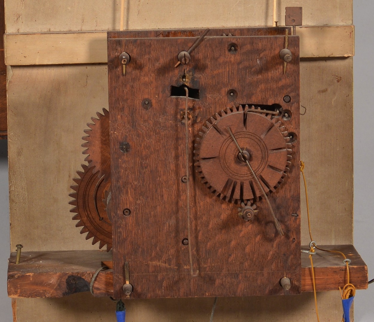 Lot 127: Vine Inlay Tall Case Walnut Clock, Kentucky Histor