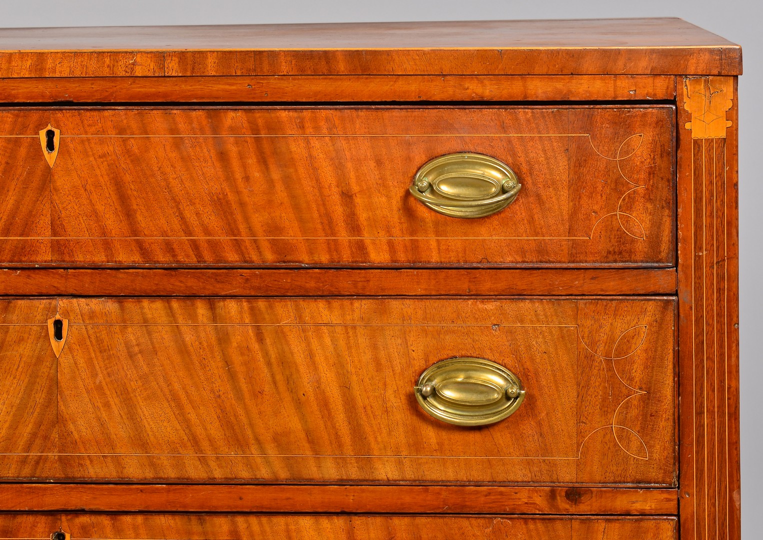 Lot 133: East TN Federal Inlaid Chest of Drawers