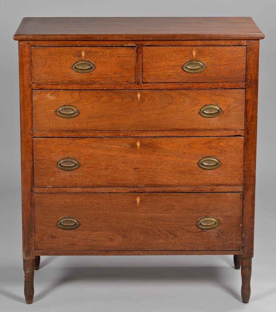Lot 136: East TN Walnut Chest of Drawers, Knox or Blount Co