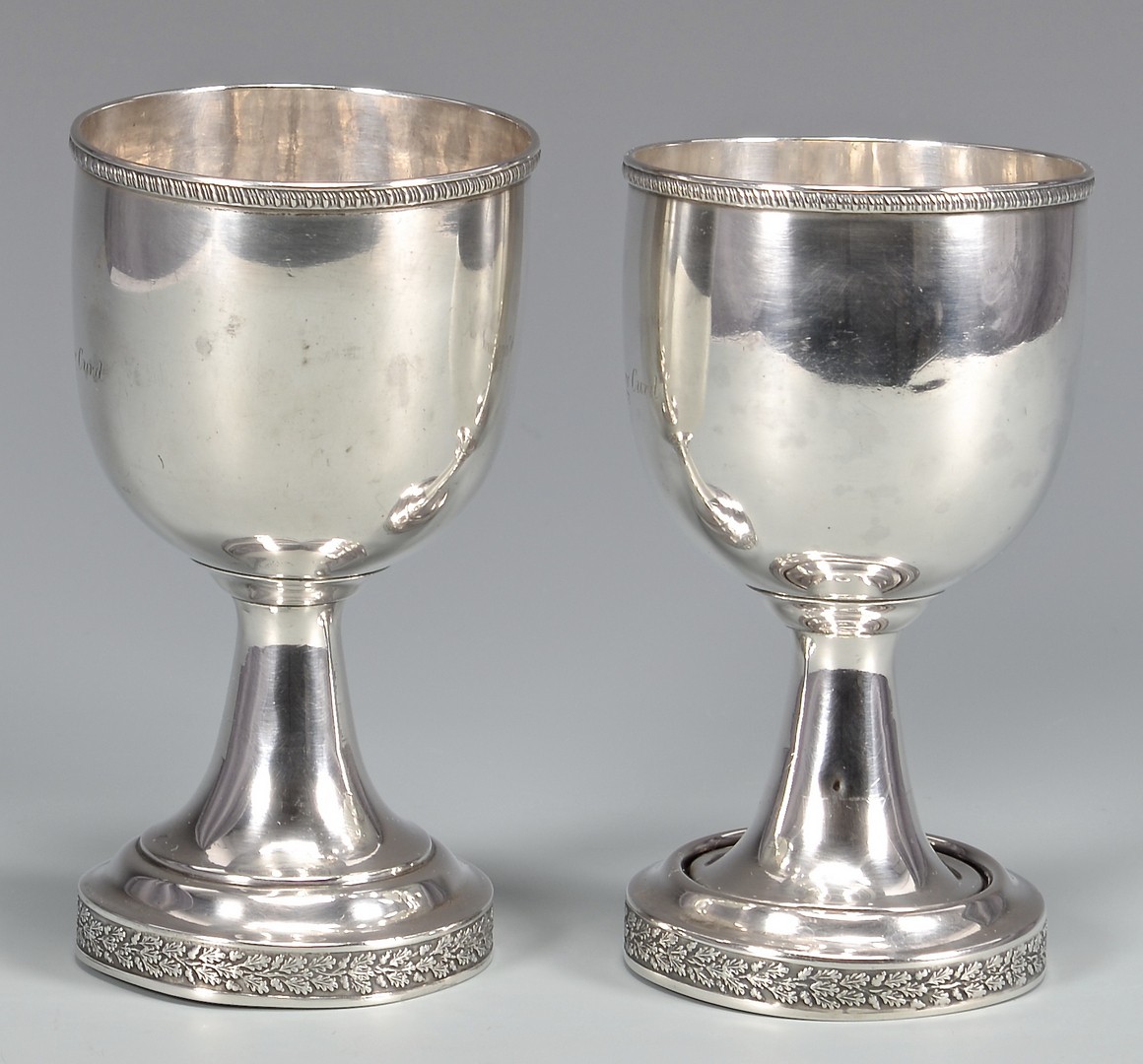Lot 163: Pr Coin Silver Goblets, Ky History