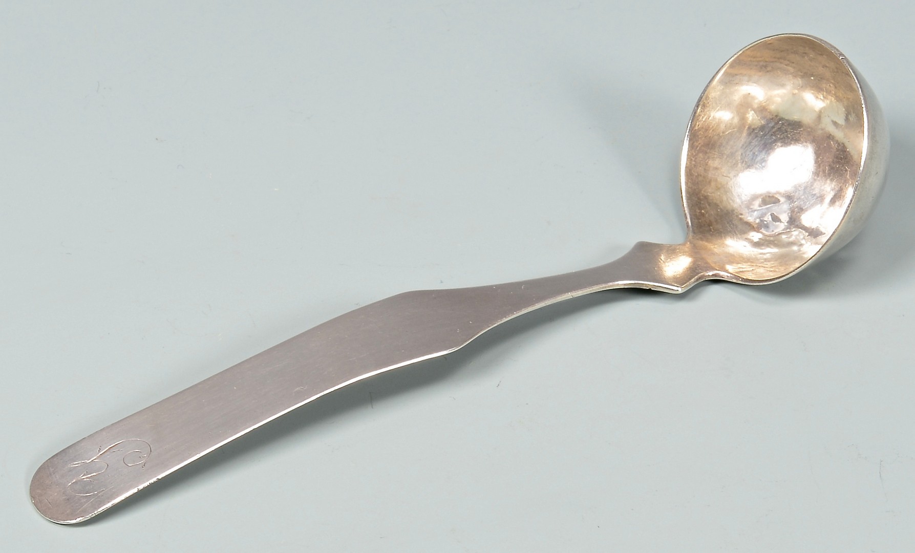 Lot 166: KY Coin Silver Tongs and Coin Silver Cream Ladle
