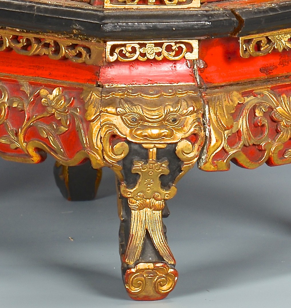 Lot 17: Chinese Gilt Carved Temple Altar or Shrine