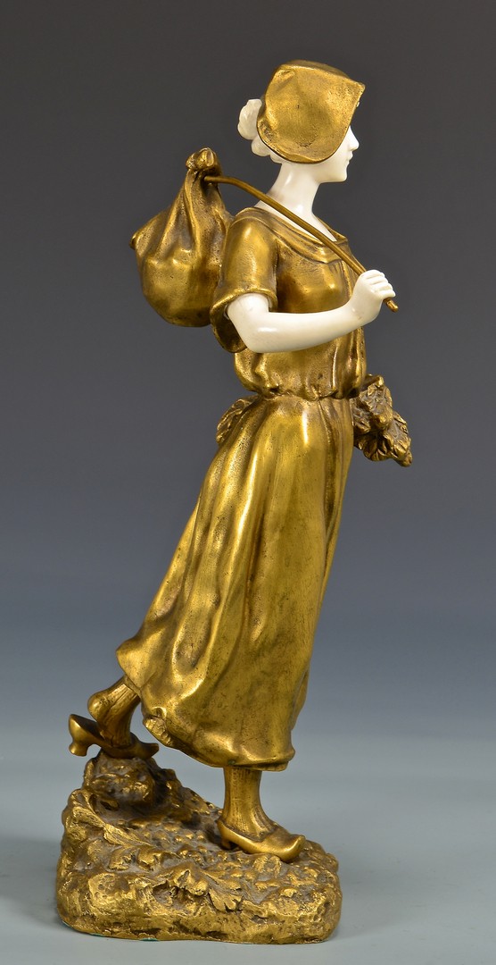 Lot 181: Theophile Somme Bronze and Marble Sculpture