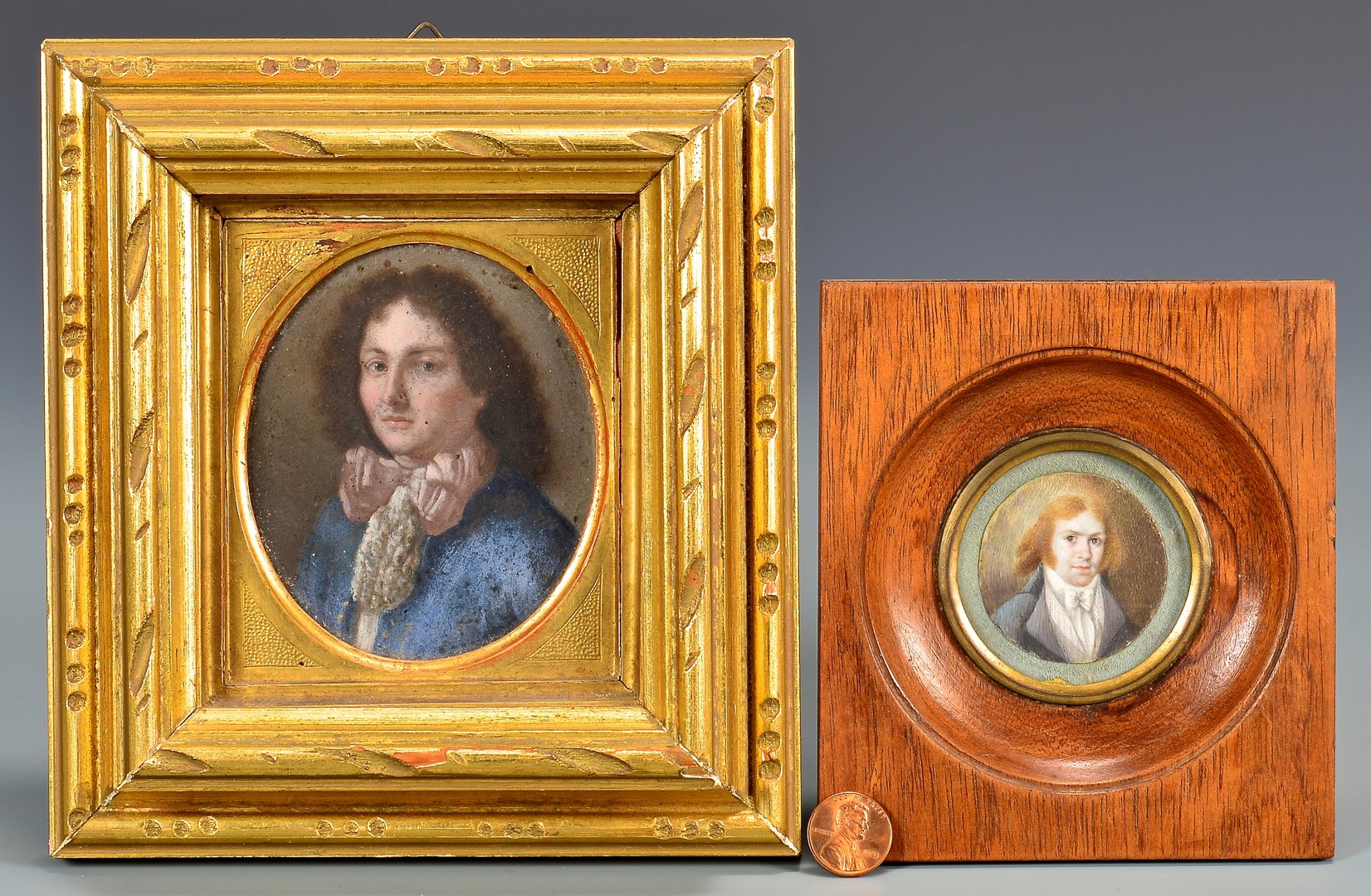 Lot 189: Two Miniature Portraits of Gentlemen