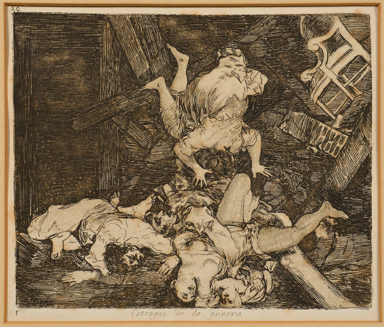 Lot 193: Goya Etching, #30 from The Disasters of War Series