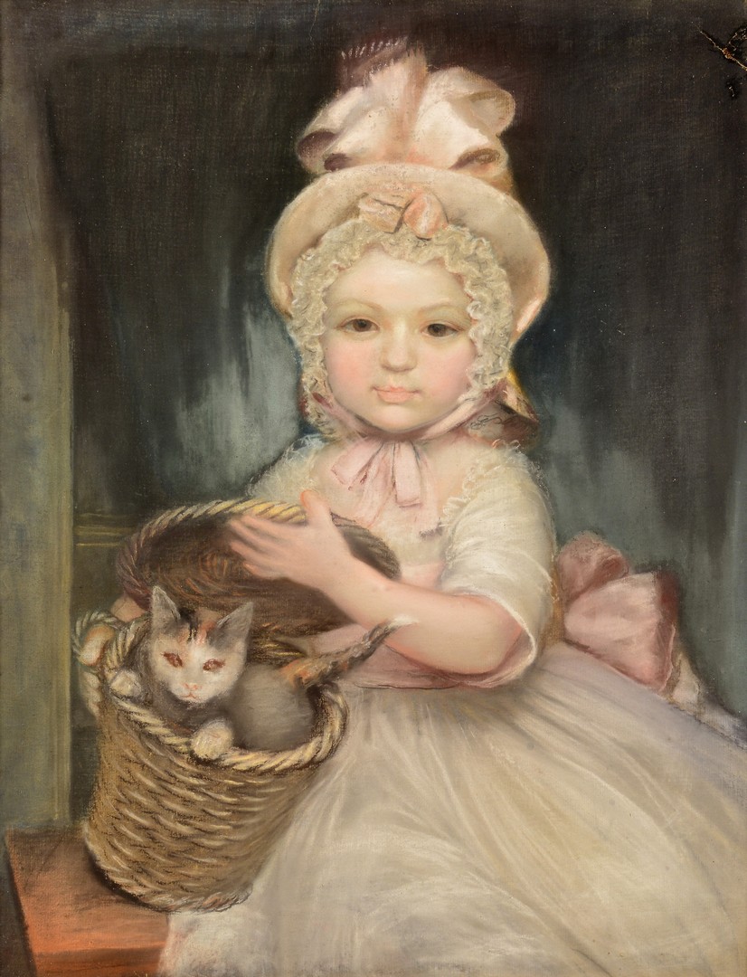 Lot 202: Portrait of a Girl with Kitten