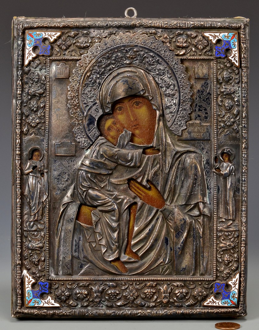 Lot 224: Russian Mother of God from Vladimir Icon