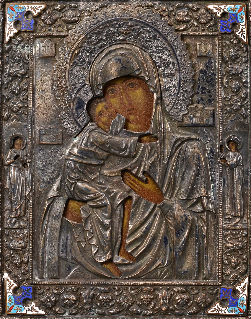 Lot 224: Russian Mother of God from Vladimir Icon