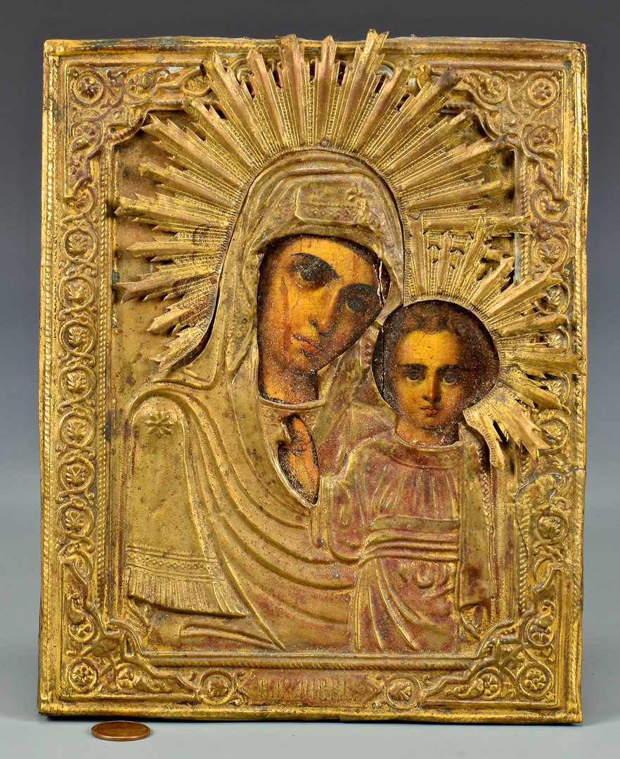 Lot 227: Russian Mother of God of Kazan Icon