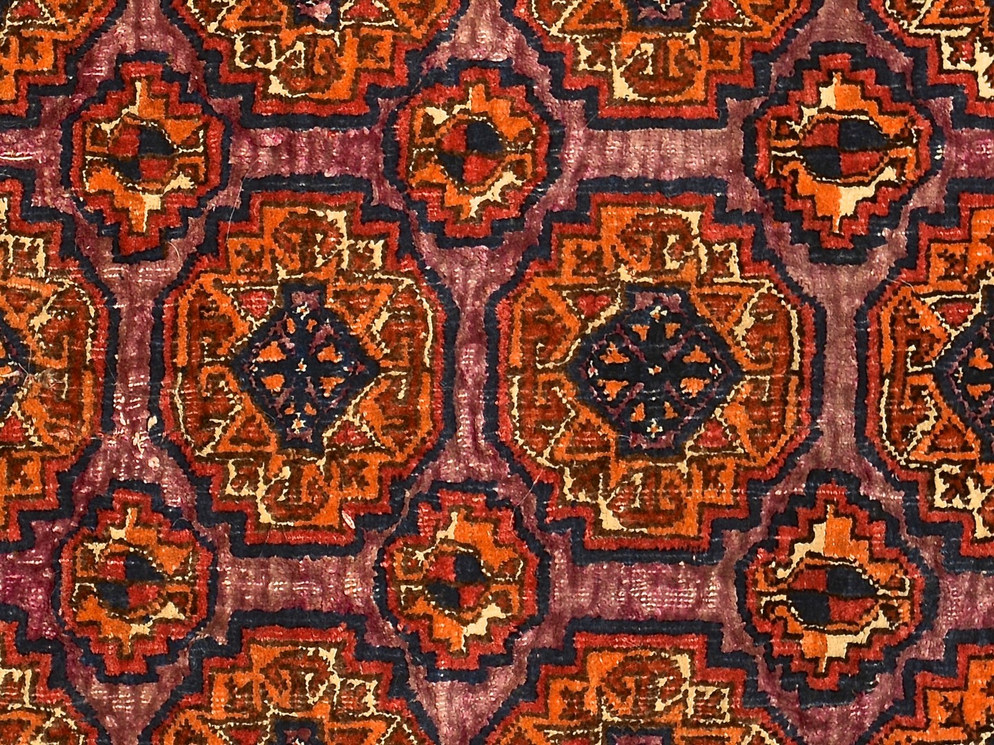 Lot 254: Bokham Tekke Silk/Wool Rug, e. 20th c