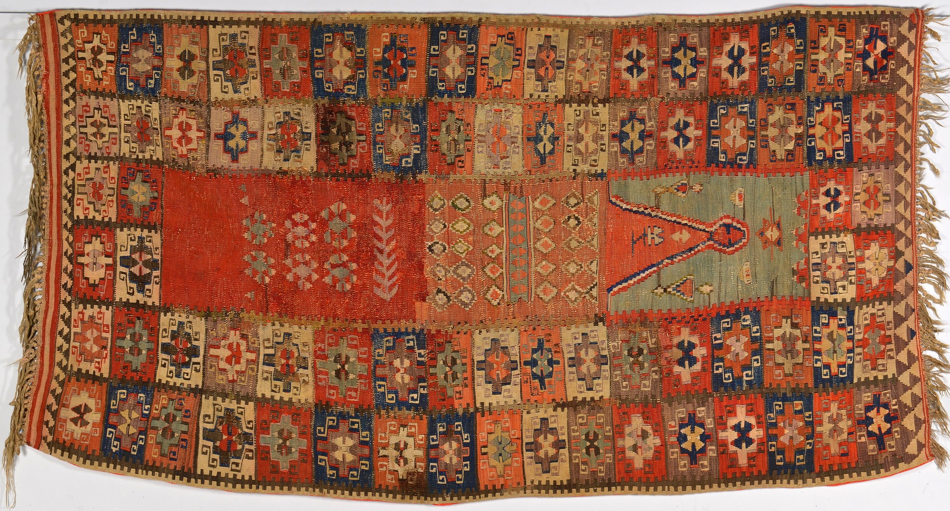 Lot 260: Antique Anatolian Kilim Prayer Rug, 19th century