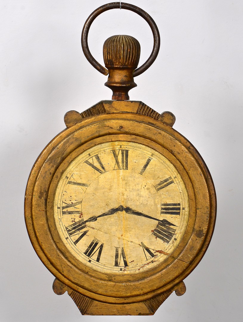 Lot 271: Iron and Painted Watch Sign