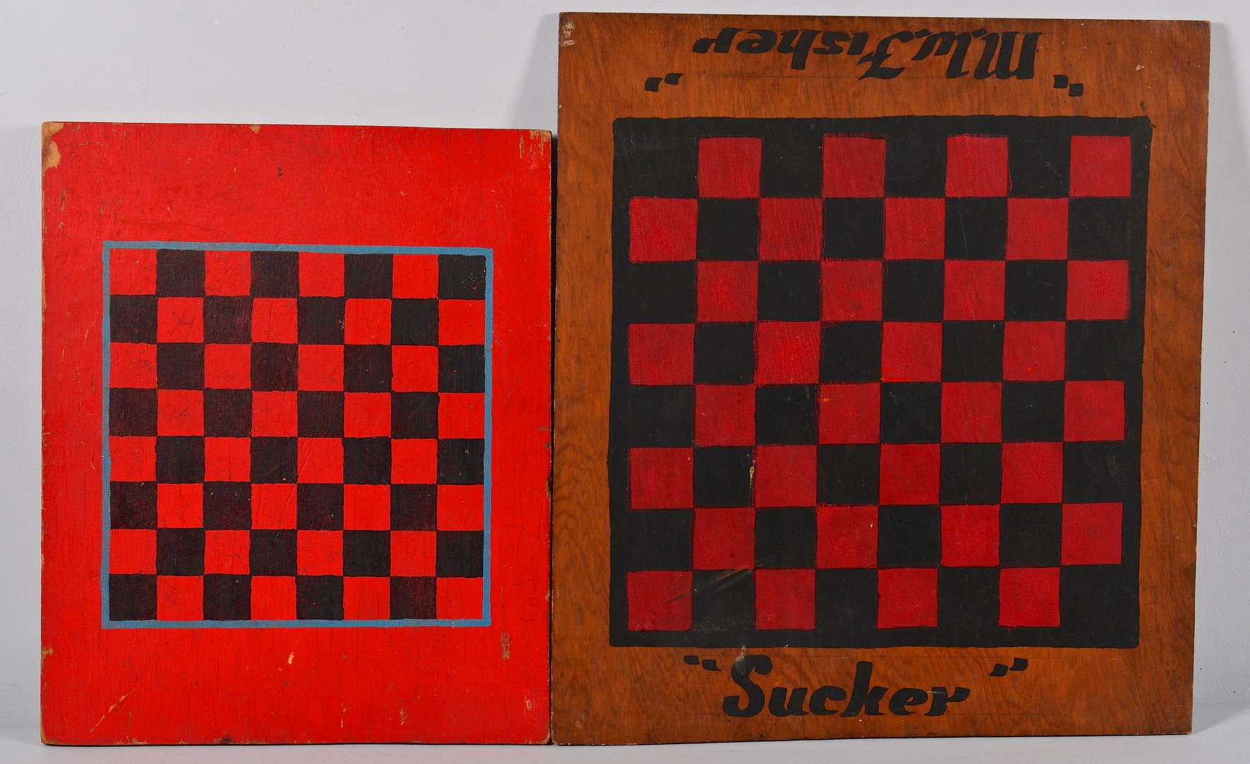 Lot 275: 4 Folk Art Painted Game Boards