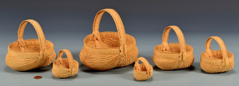 Lot 289: 6 Mary Prater Buttocks Baskets