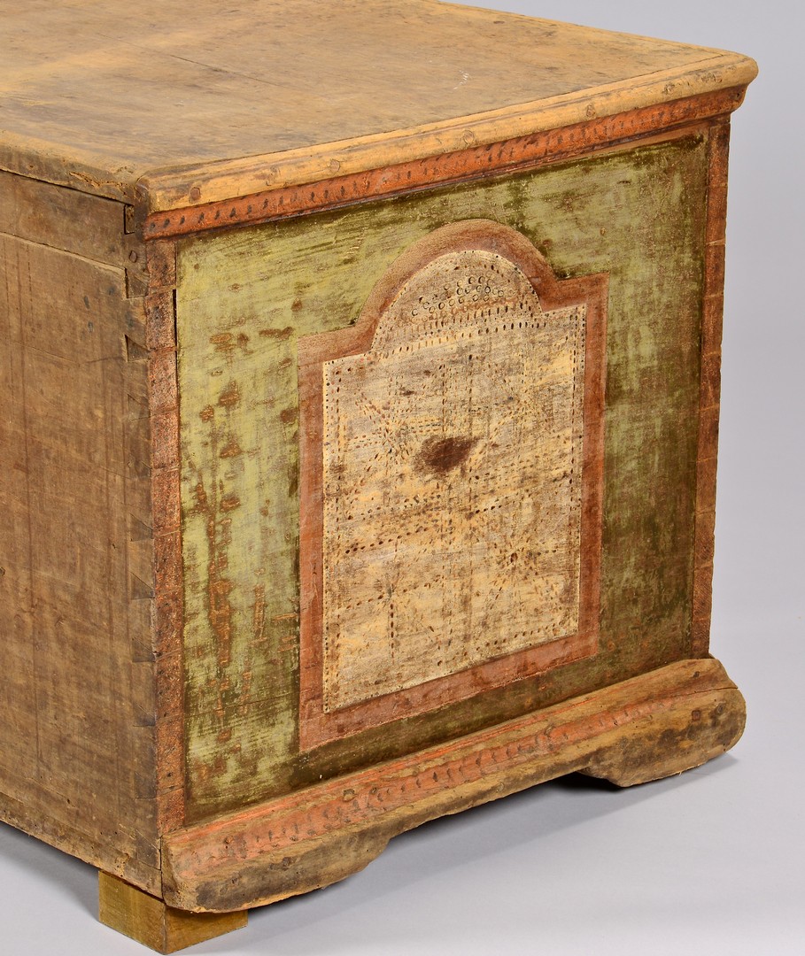 Lot 310: Wythe County, VA Paint Decorated Blanket Chest