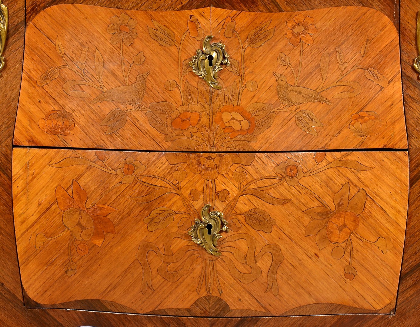 Lot 321: French Louis XV Style Commode, Inlaid