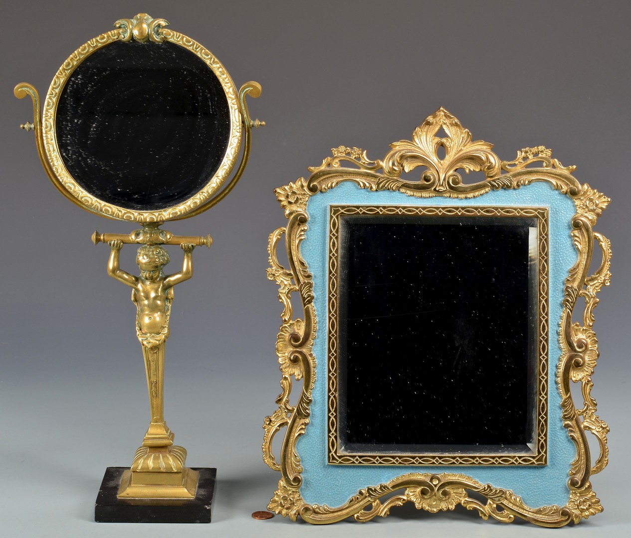 Lot 326: 2 Decorative Table Mirrors