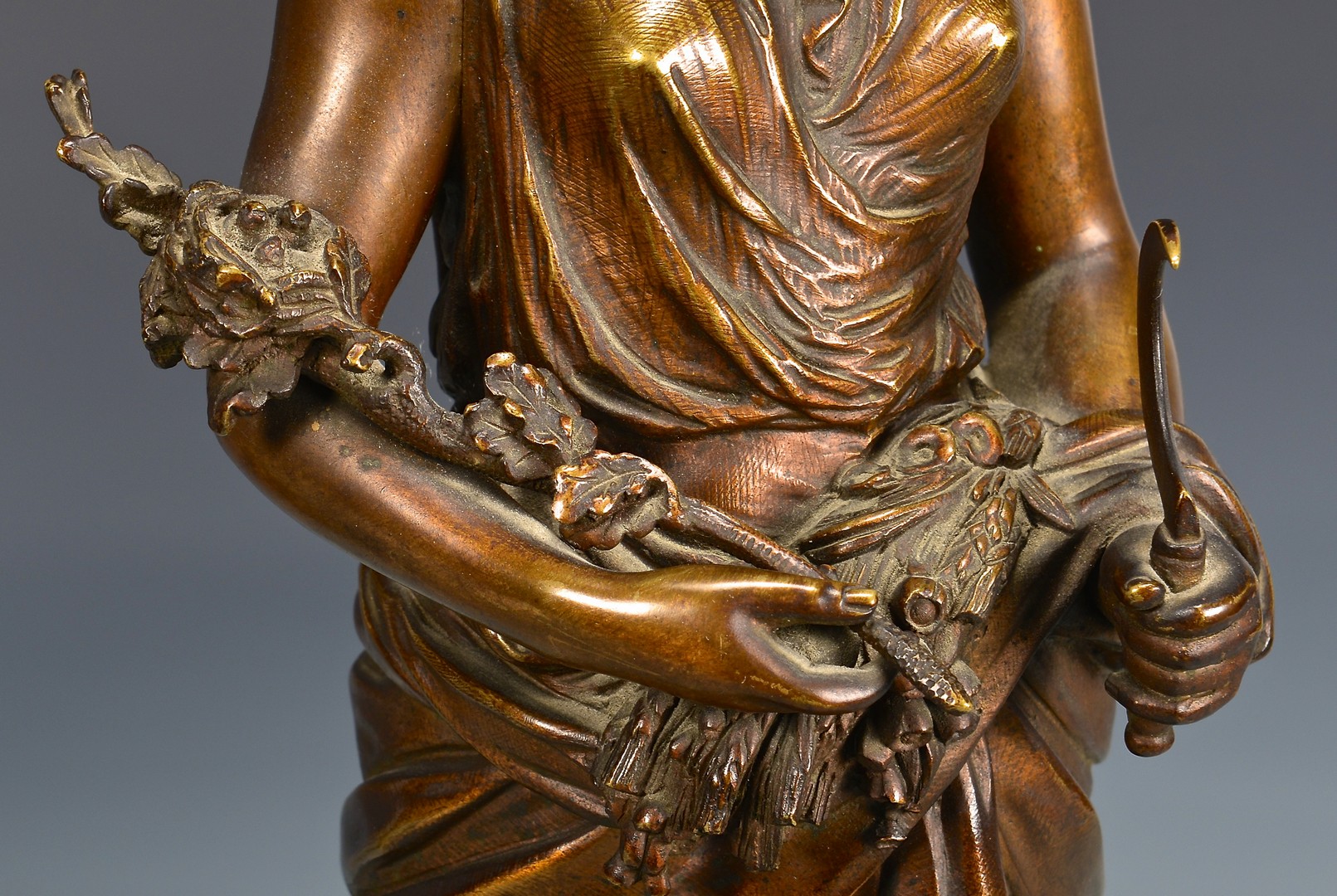 Lot 329: Pr. of Bronze Classical Figural Sculptures