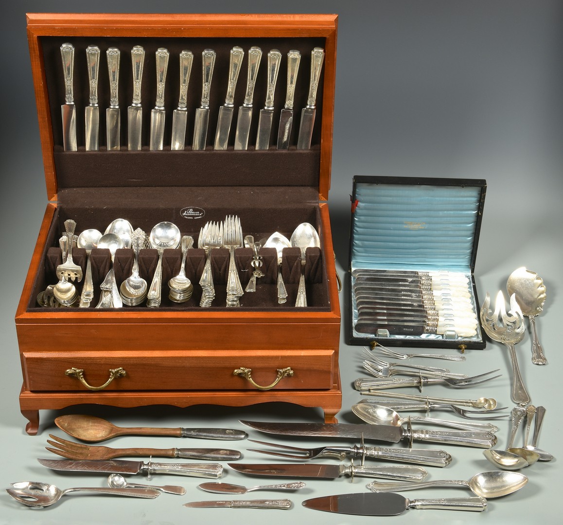 Antique 1924 Towle Louis XIV Sterling Silver Flatware Service for