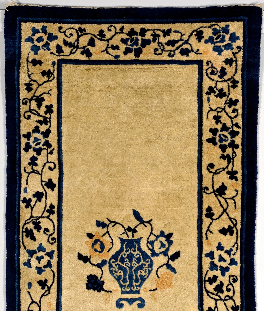 Lot 35: Two Chinese Scenic Rugs, Blue & Ivory