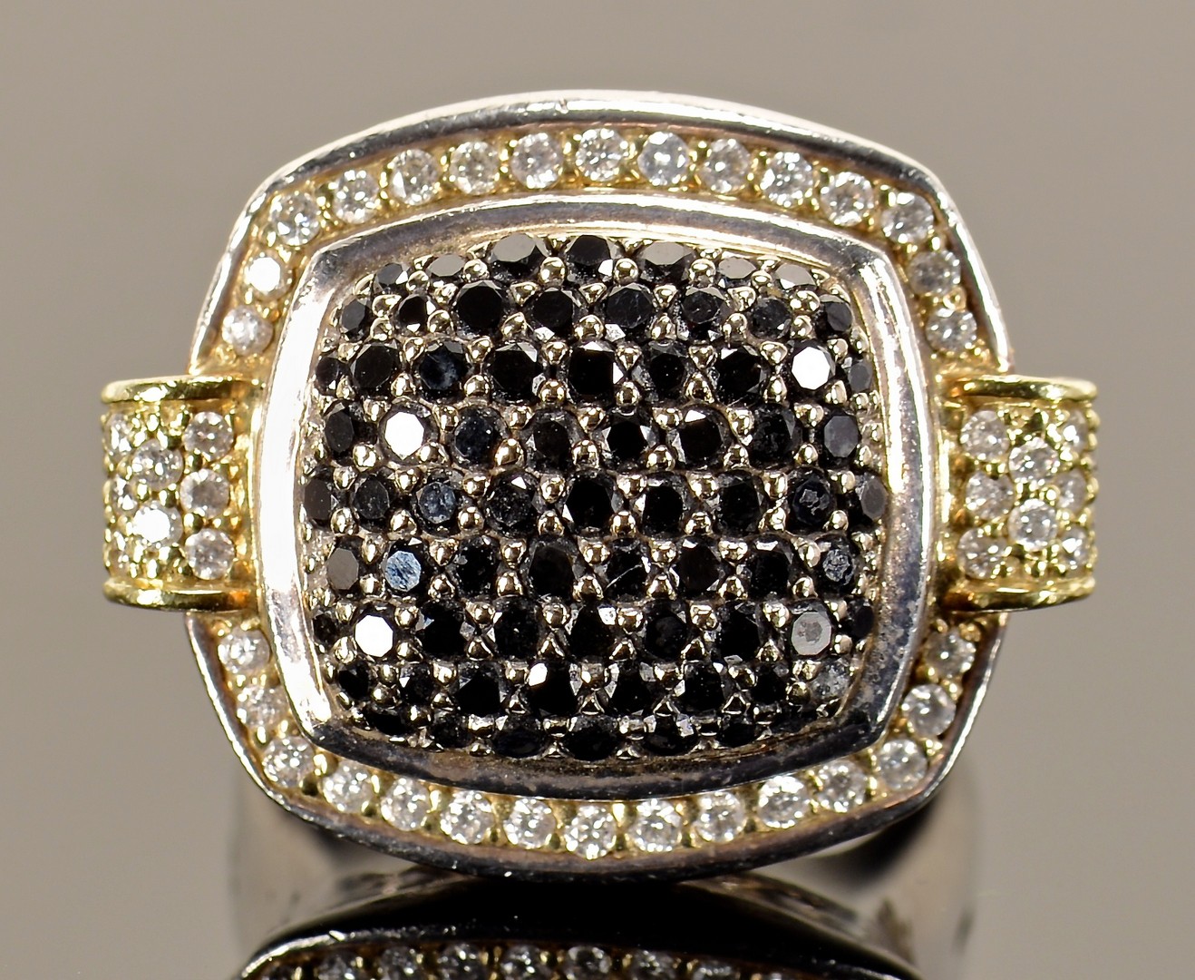 Lot 384: Two Lagos SS 18K Diamond Rings