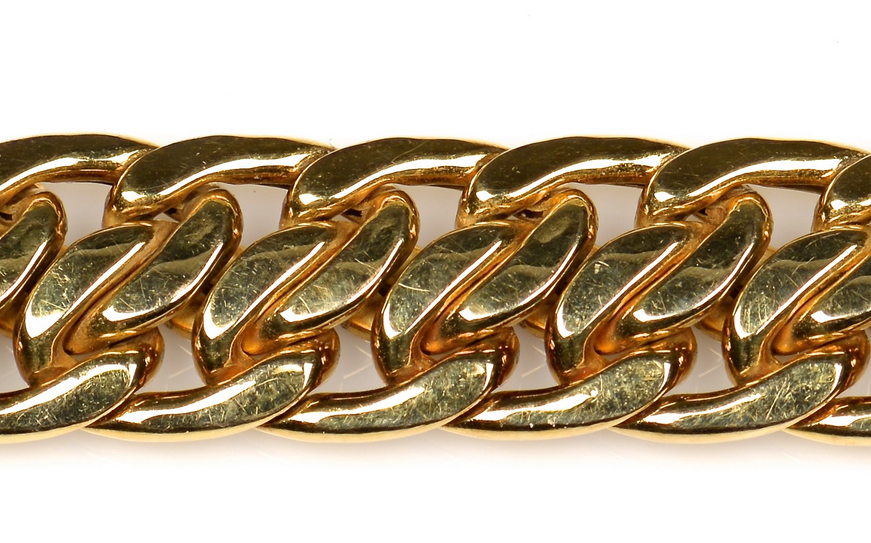 Lot 387: 14K Italian Serpentine Gold Necklace
