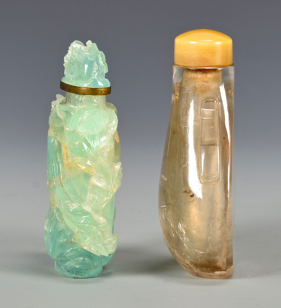 Lot 392: 2 Qing Crystal Snuff Bottles