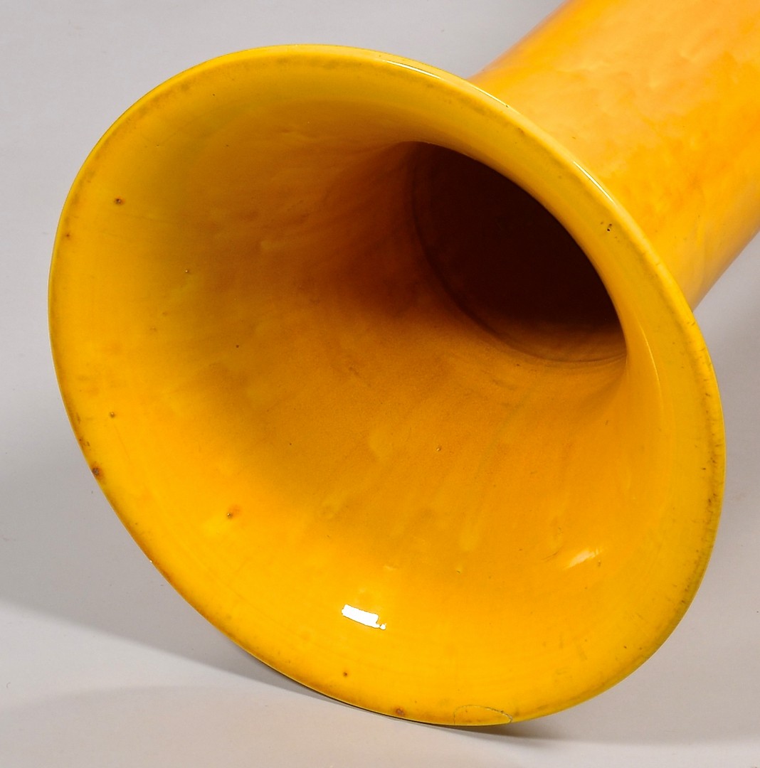 Lot 395: Floor Size Asian Monochrome Yellow Vase