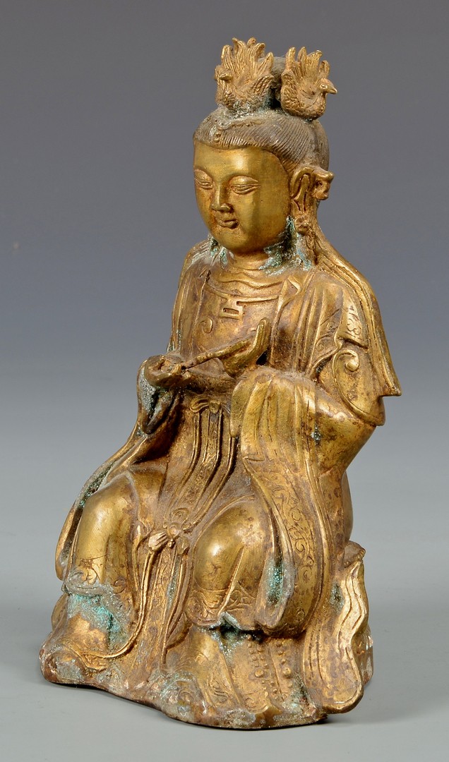 Lot 402: Chinese Gilt Bronze Buddha