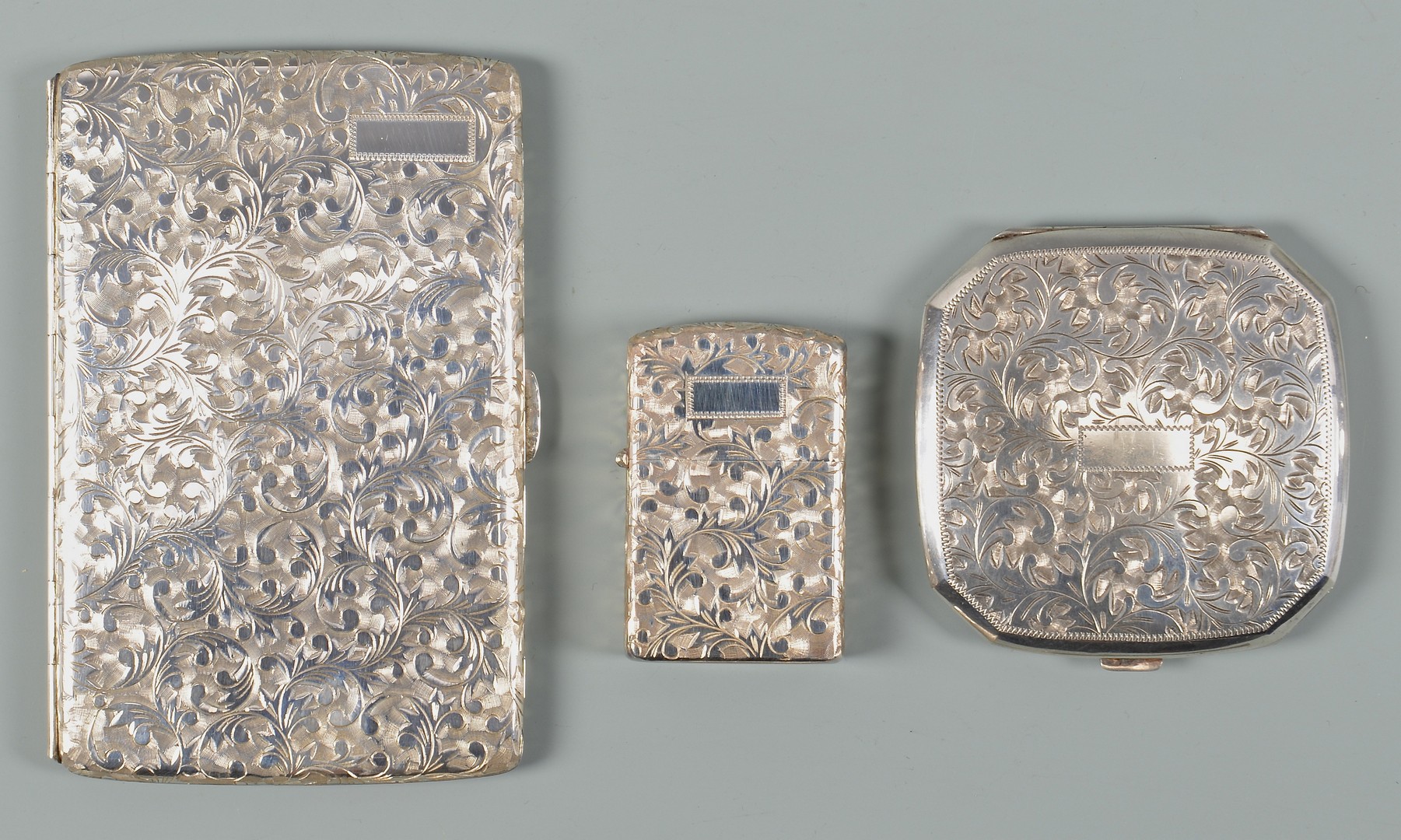Lot 41: Asian .950 Silver Flask, Smoking and Accessory ite