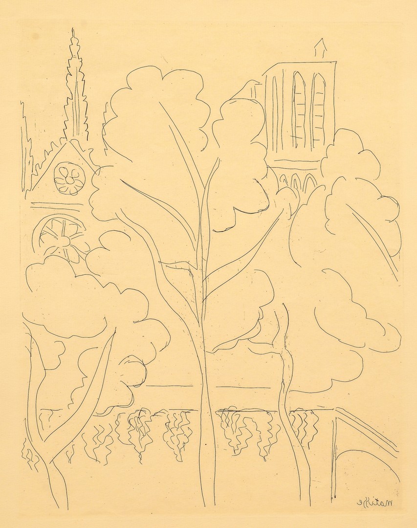 Lot 431: Henri Matisse etching, Notre Dame