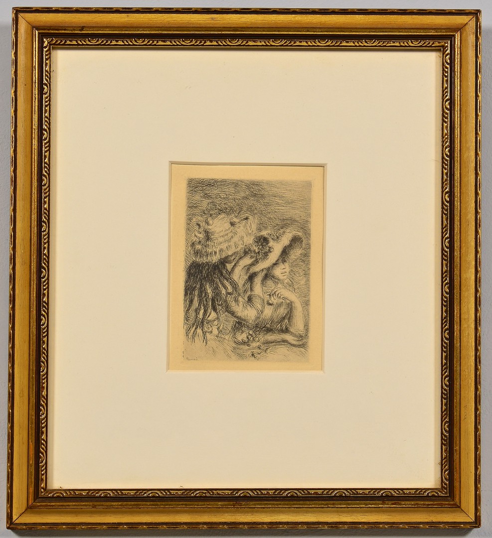Lot 434: Villon Lithograph & Renoir Etching