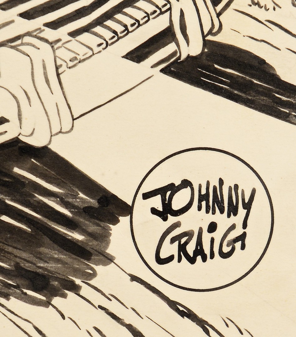 Lot 438: Johnny Craig War Against Crime #3 Cover Art