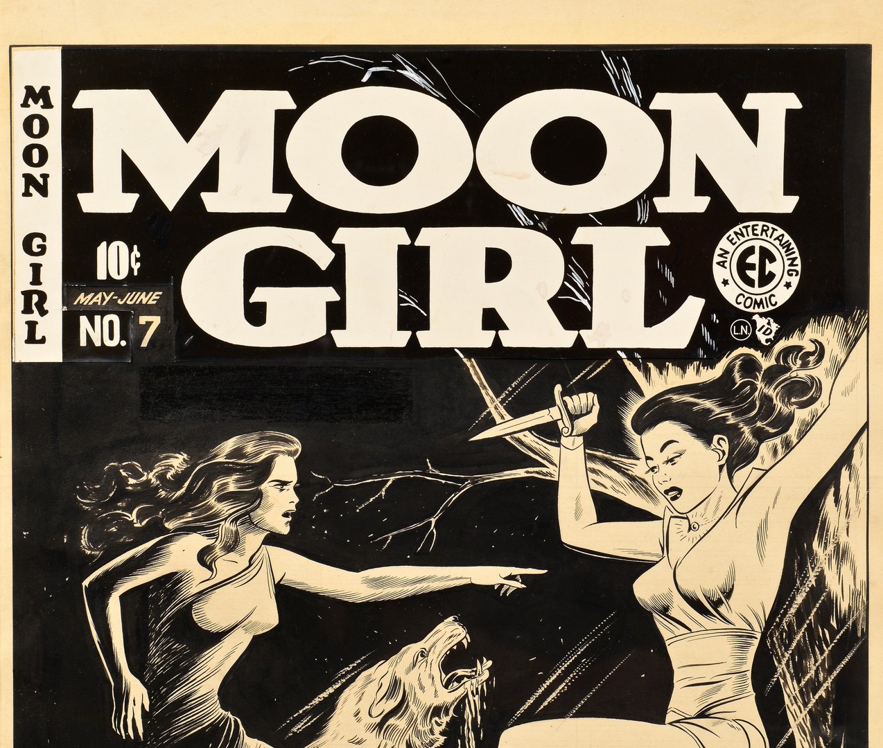 Lot 439: Sheldon Moldoff Moon Girl #7 Cover Art
